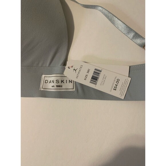 Danskin Intimates Padded Plunge Bra Size 38C Slate Blue Wireless - Picture 3 of 4